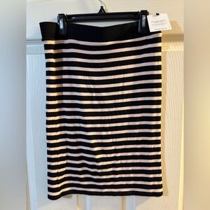 Anthony Thomas Melillo Pink & Black Striped Skirt